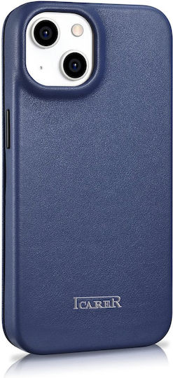 iCarer CE Premium Leather Folio Book Δερμάτινο Μπλε (iPhone 14 Plus)
