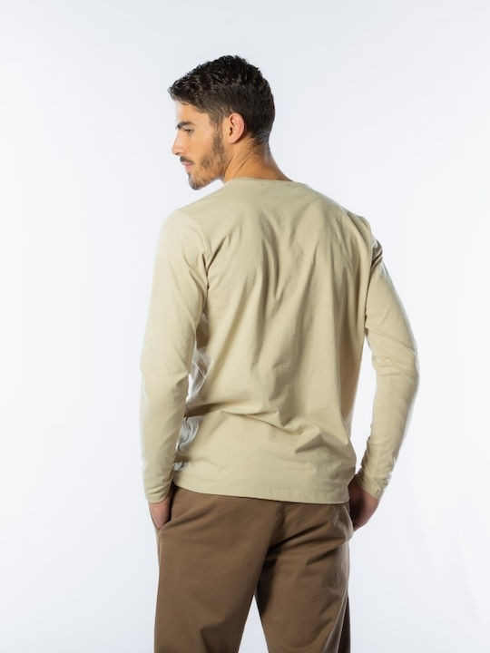 Camaro Men's Long Sleeve Blouse Beige