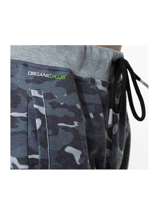Organic Plus Camouflage Herren-Sweatpants mit Gummizug Grau