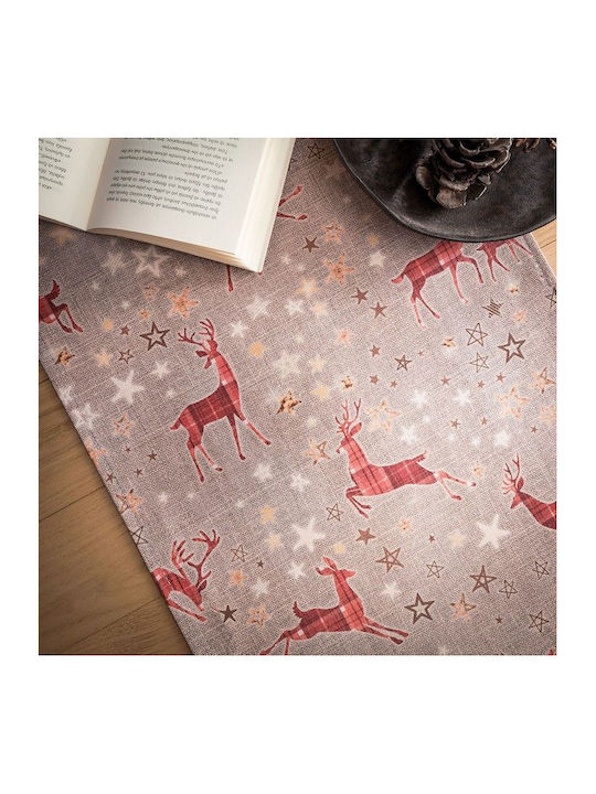 Gofis Home Christmas Tablecloth Runner Fabric Beige L160xW37cm.