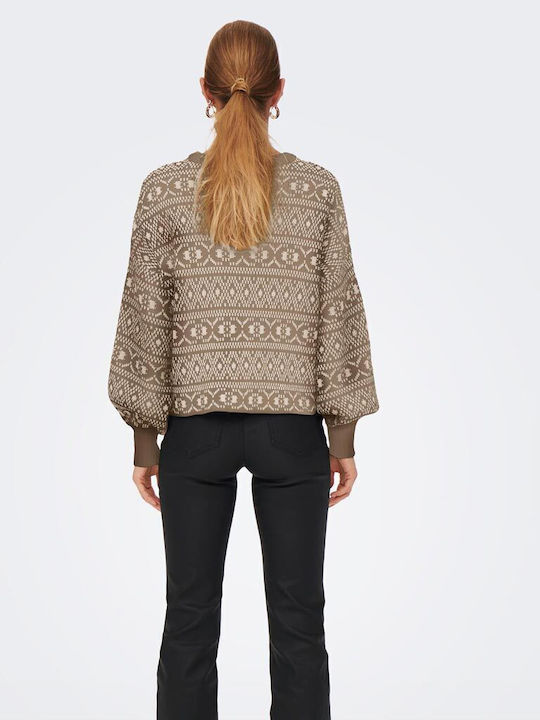 Only Damen Langarm Pullover Beige