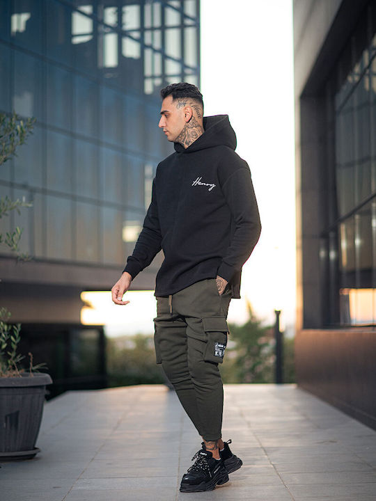 Cargo Sweatpants with Elastic Khaki