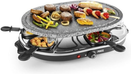 Princess Επιτραπέζια Ηλεκτρική Ψησταριά Raclette Λείας Πλάκας 1100W με Ρυθμιζόμενο Θερμοστάτη