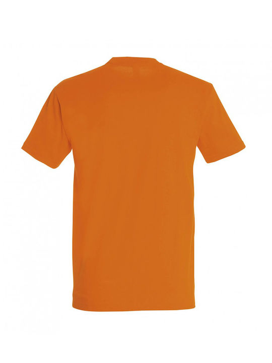 Kids Moda Herren T-Shirt Kurzarm Orange