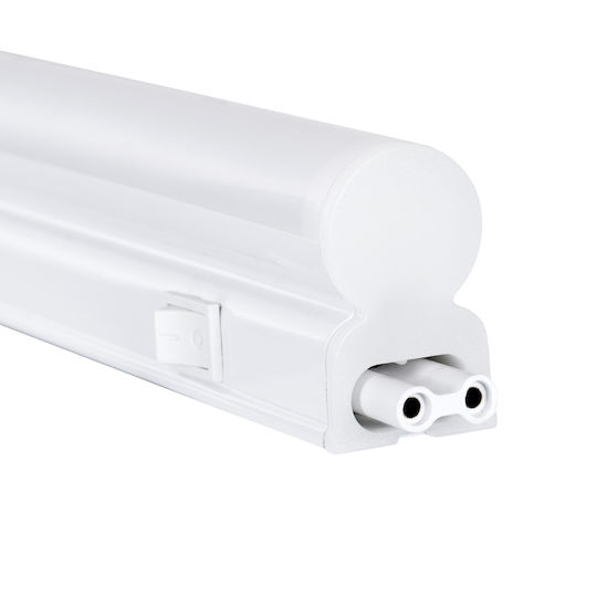 GloboStar Tubo Under-Cabinet LED Light 5.5W Cool White with Switch L30xD2.2xH3.5cm