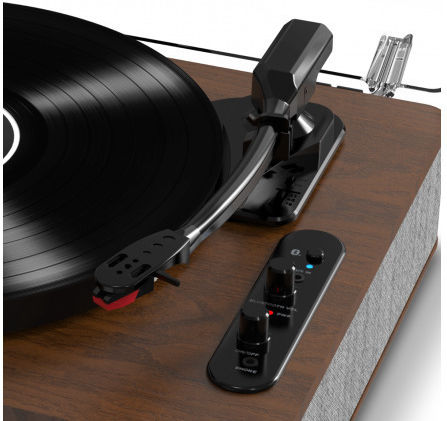 ION Audio Luxe LUXELPESPXUS Plattenspieler mit Vorverstärker und Eingebaute Lautsprecher Espresso