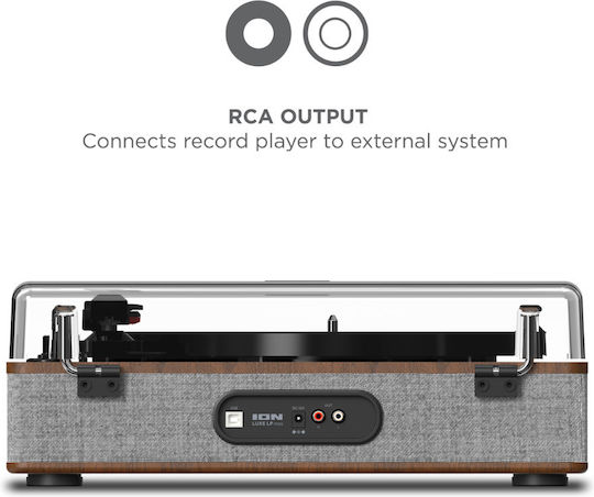 ION Audio Luxe LUXELPESPXUS Plattenspieler mit Vorverstärker und Eingebaute Lautsprecher Espresso