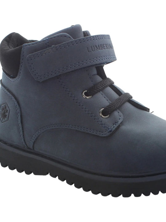 Timon Kids Boots with Velcro Navy Blue