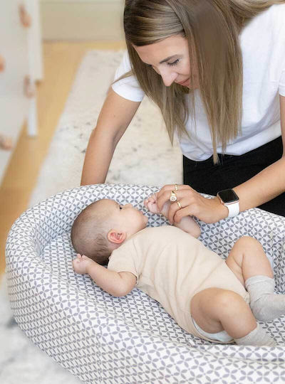 Baby Jem Pernă pentru bebeluși în formă de cuib Gri 41x76buc