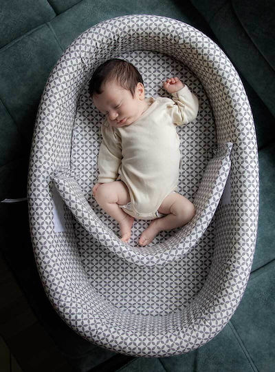 Baby Jem Pernă pentru bebeluși în formă de cuib Gri 41x76buc