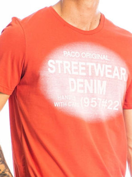 Paco & Co Men's Short Sleeve T-shirt Orange