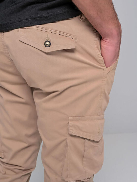 Trousers Cargo Elastic Beige