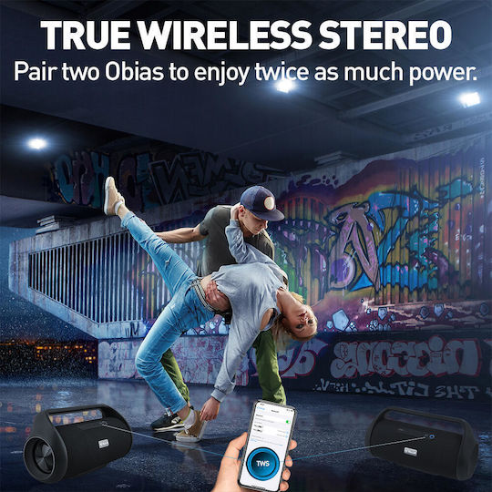 Obia Bluetooth високоговорител 50W с радио и живот на батерията до 6 часа Черно