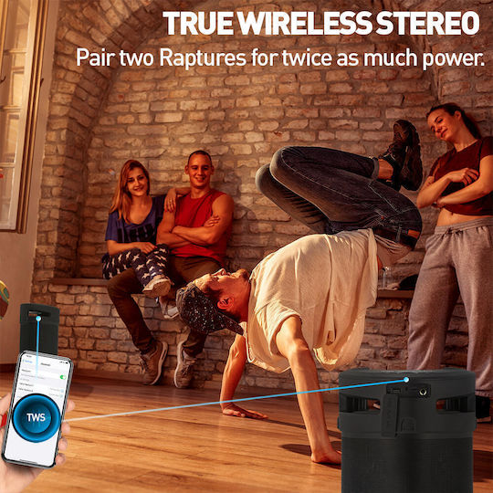 Rapture Bluetooth Тонколона 70W с Радио и Живот на Батерията до 10 часа Черна