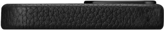 iCarer Litchi Premium Leather Back Cover Δερμάτινο Μαύρο (iPhone 14 Plus)