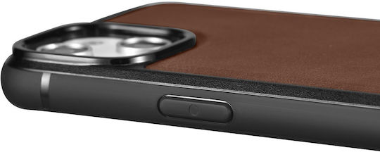 iCarer Leather Oil Wax Back Cover Δερμάτινο Καφέ (iPhone 14)