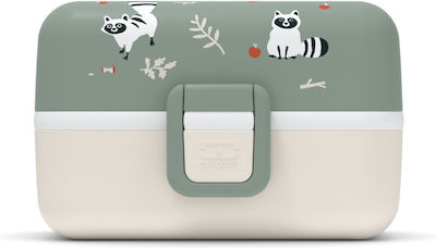 Monbento Raccoon Kids Lunch Plastic Box 0.8lt Green