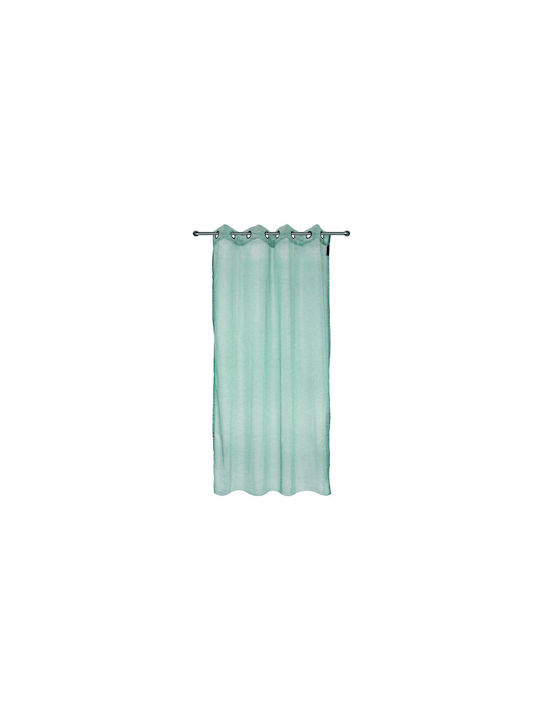 Pierre Cardin Κουρτίνα με Τρουκς Rasmir Turquoise 140x270εκ.