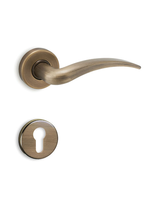 Conset Lever Front Door with Rosette Left C435 Bronze