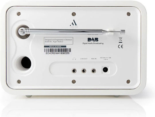 Argon Audio 2i Φορητό Ραδιόφωνο DAB+ με Bluetooth Λευκό