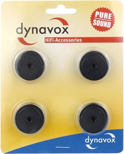 Dynavox Aluminium Midi Isolation Pads 4 Piece Set in Black Colour