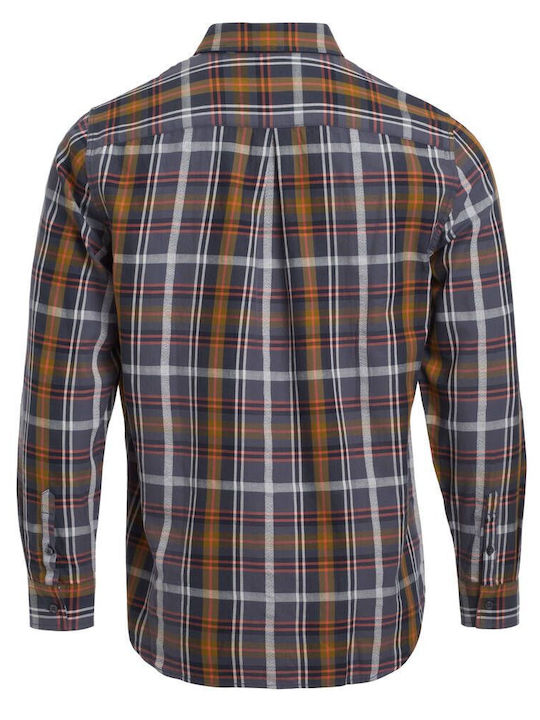 Guess Men's Shirt Long Sleeve Checked Blue