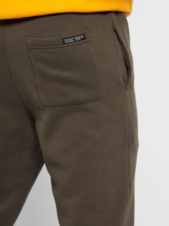 Men's Sweatpants with Rubber Khaki