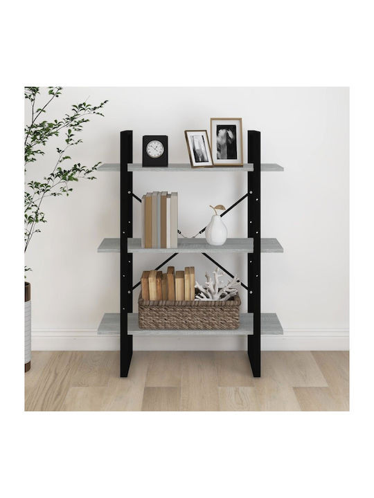 Grey Bookcase 80x30x105cm