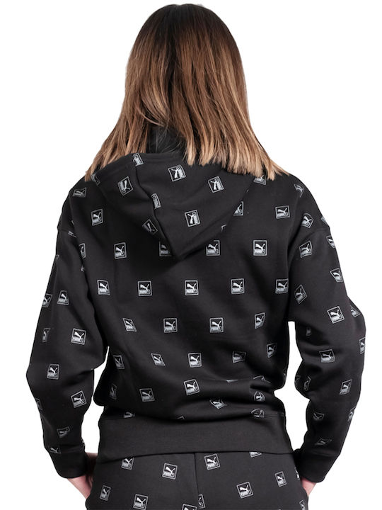 PUMA Brand Love Black Hoodie Sweatshirt