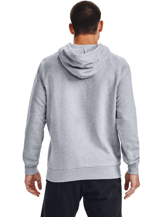 Under Armour Rival Hanorac pentru bărbați cu glugă și buzunare Heather Grey