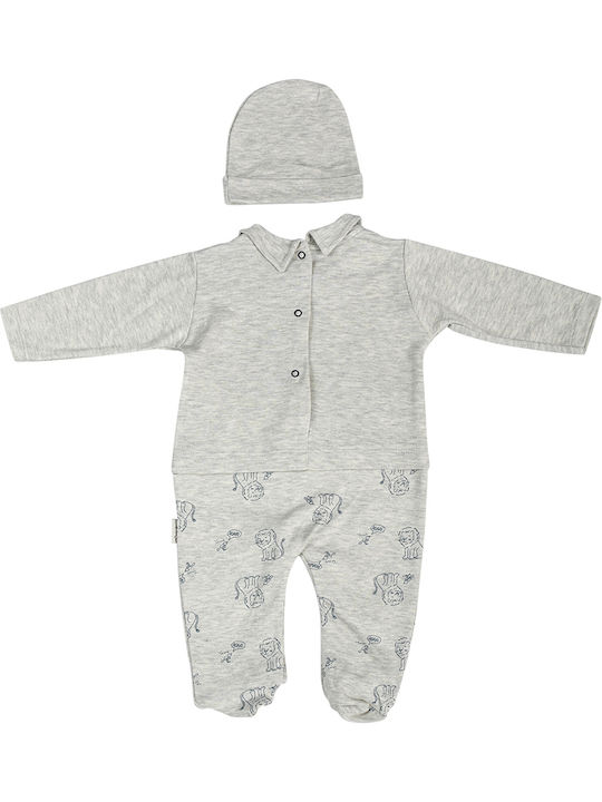 Dundarlar Set Baby Strampler Langärmliges mit Zubehör Gray