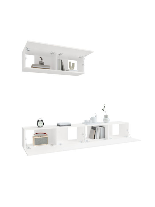 Living Room TV Unit White 3pcs L100xW30xH30cm