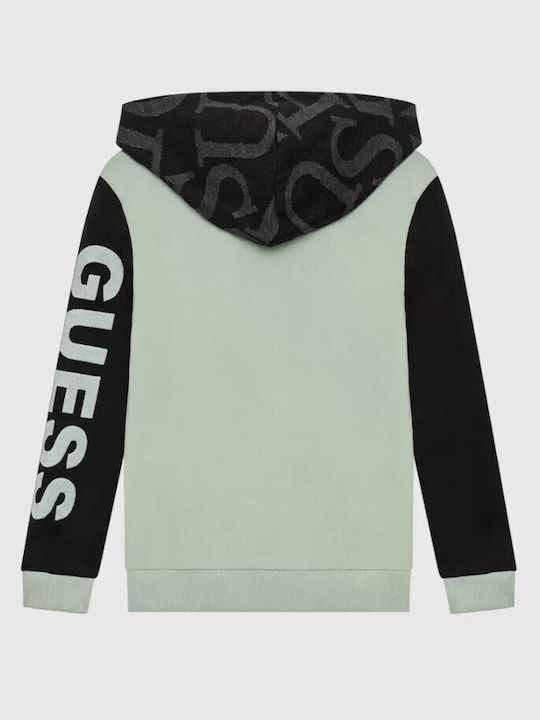 Guess Kids Sweatshirt with Hood Green