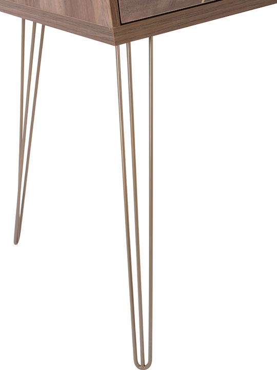 Kaitlyn Konsole Walnut / Golden L120xB55xH79.5cm