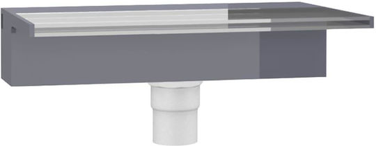 vidaXL Pool Waterfall with LED Lighting 30x21x8cm Silver