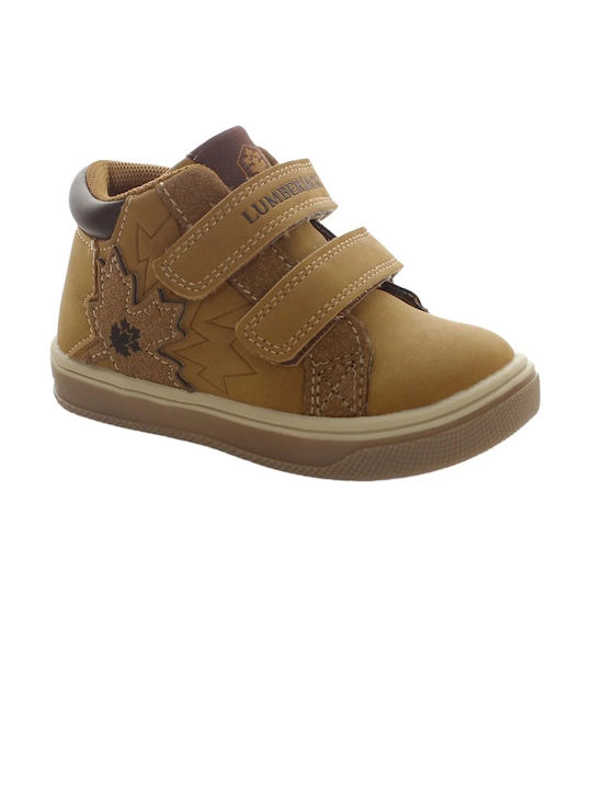 Lumberjack Moby Kids Boots with Hoop & Loop Closure Tabac Brown