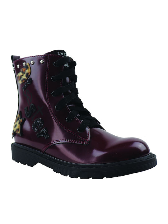 Star Kinderstiefel mit Reißverschluss Burgundisch
