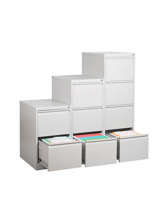 Μεταλλική Συρταριέρα Γραφείου Γκρι 46x62x133cm