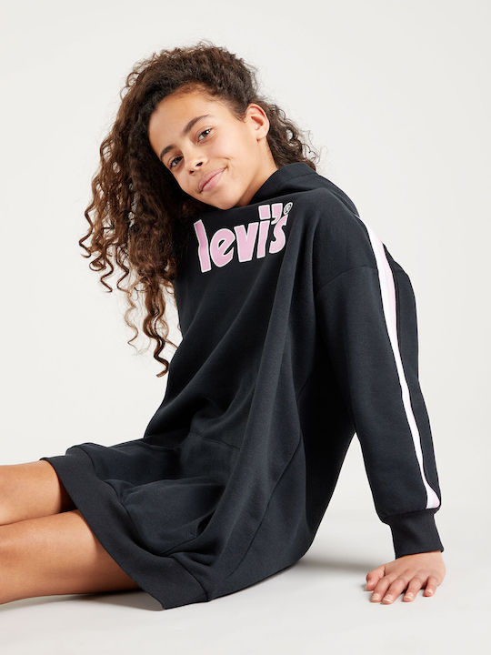 Kinderkleid Mädchenkleider Langärmelig Schwarz