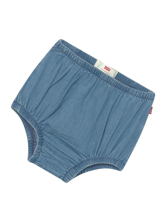 Mädchenkleid Langärmelig Denim Set aus 2 mit Zubehör Blau