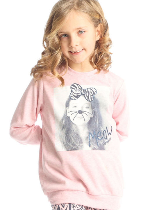 Dreams by Joyce Set Top & Bottom Kids Winter Cotton Pyjamas Pink