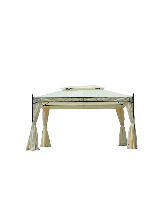 Outsunny Κιόσκι Κήπου Εκρού 4x3m
