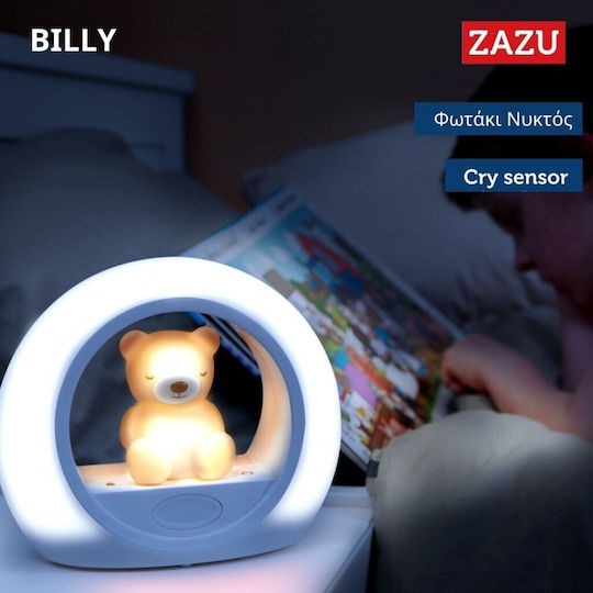 Zazu Нощна Светлина Billy Usb Бяла със Сензор