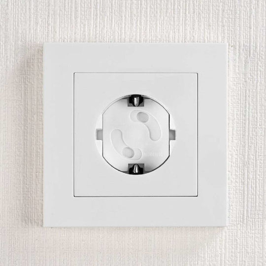 Reer Socket Protective Cover Simple Placement made of Plastic in White Color 3.2x3.2cm 20pcs