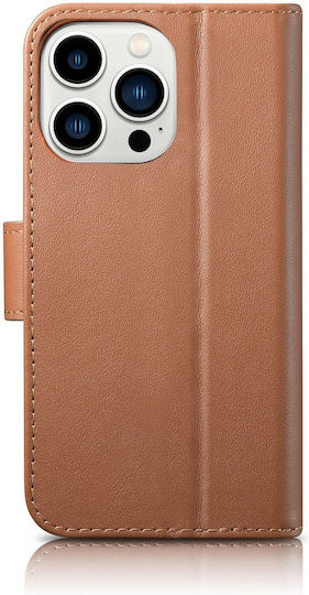 iCarer Anti-RFID Wallet Δερμάτινο Καφέ (iPhone 14 Pro)