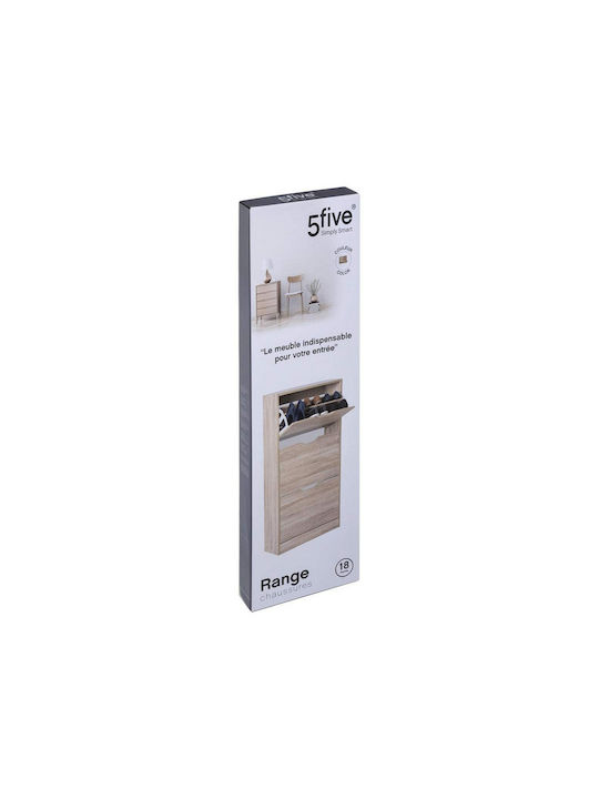 Holz Schuhschrank Tir mit 6 Regalen White L60xW23.3xH119cm