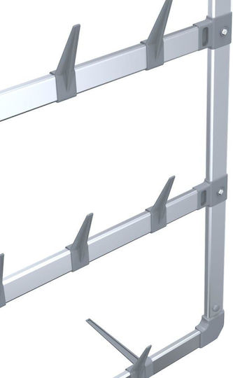 vidaXL vidaXL Door Hook for Shoes Metallic 66x13x139cm