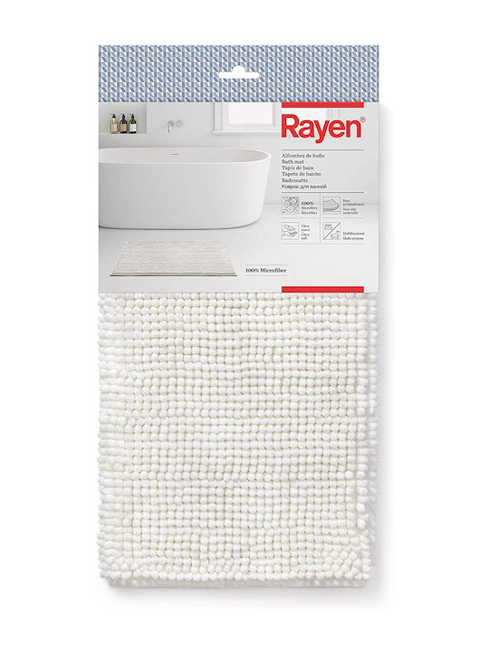 Rayen Non-Slip Bath Mat Microfiber 6325.01 White 50x80cm