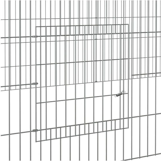vidaXL 171566 Galvanized Steel Cage for Rabbits 541x109x54cm