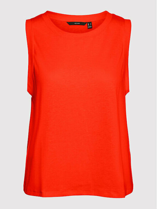 Vero Moda Damen Sommer Bluse Ärmellos Orange